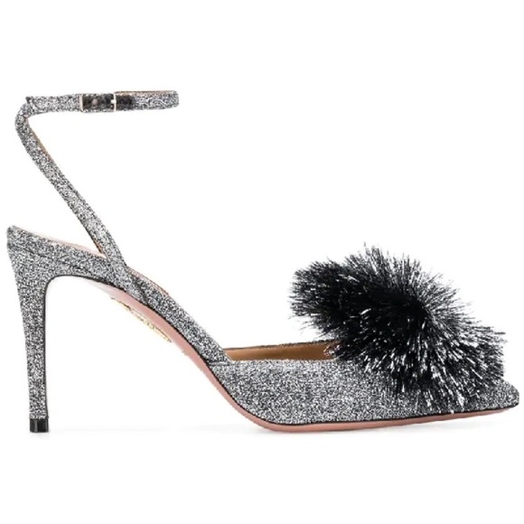 Aquazzura Powder Puff 85 glitter jelled shoes sz 39 - Picture 5 of 15